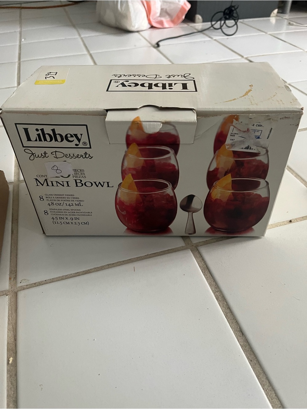 Libbey Just Desserts Mini Bowl Set 8 with spoons